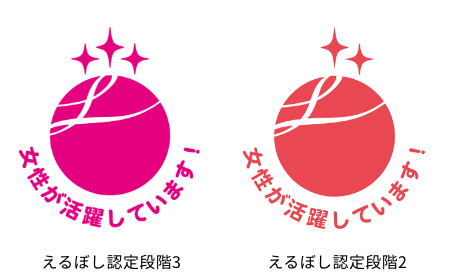 えるぼし認定段階3・認定段階2のロゴ画像